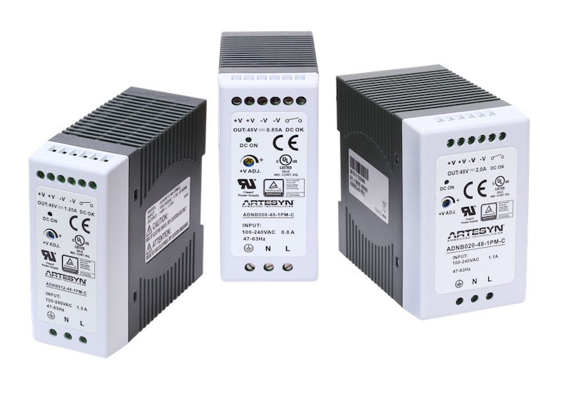 Artesyn's cost-effective, long-life DIN Rail supplies suit industrial apps